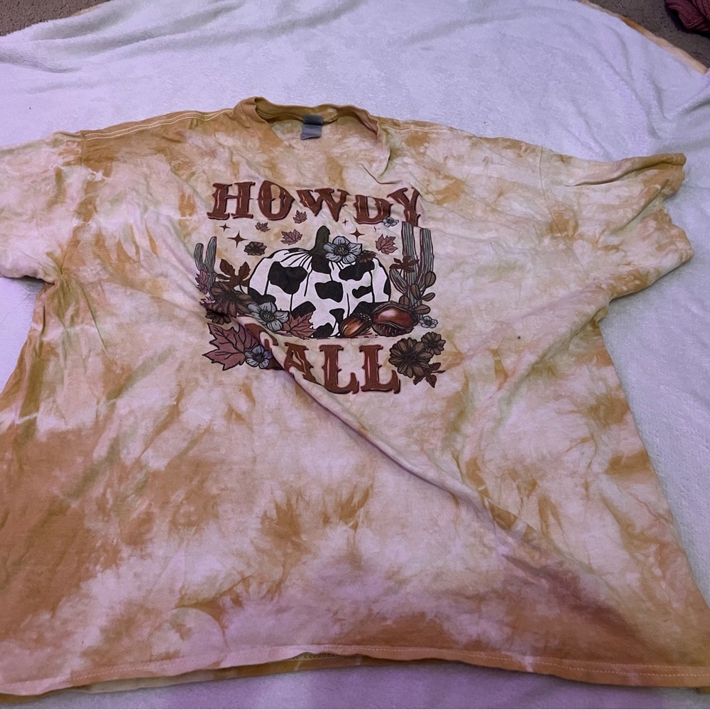 Gildan Orange Tie-Dye T-Shirt